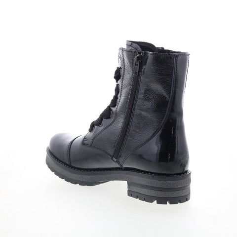 Bos. & Co. Paulie Womens Black Leather Lace Up Casual Dress Boots