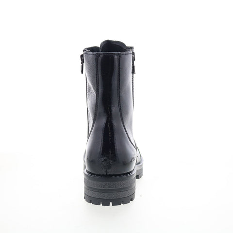 Bos. & Co. Paulie Womens Black Leather Lace Up Casual Dress Boots