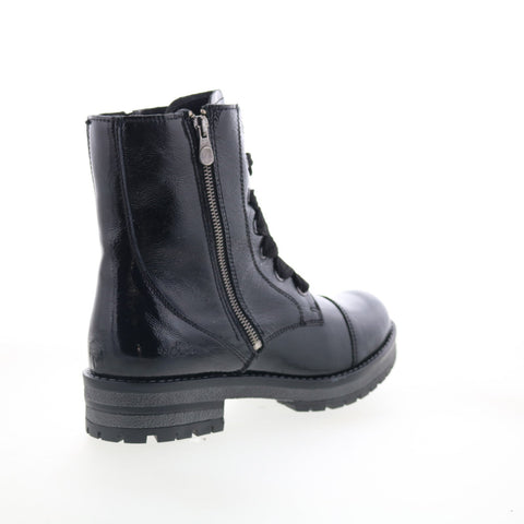 Bos. & Co. Paulie Womens Black Leather Lace Up Casual Dress Boots