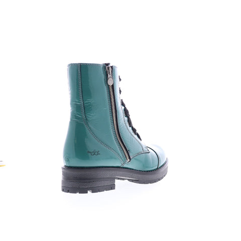 Bos. & Co. Paulie Womens Green Synthetic Lace Up Casual Dress Boots