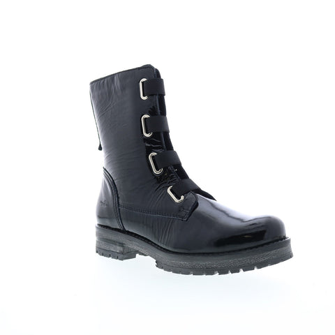 Bos. & Co. Pause Womens Black Leather Zipper Casual Dress Boots