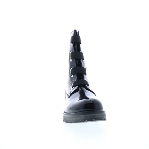 Bos. & Co. Pause Womens Black Leather Zipper Casual Dress Boots