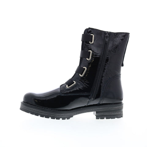 Bos. & Co. Pause Womens Black Leather Zipper Casual Dress Boots