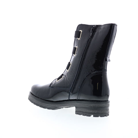 Bos. & Co. Pause Womens Black Leather Zipper Casual Dress Boots