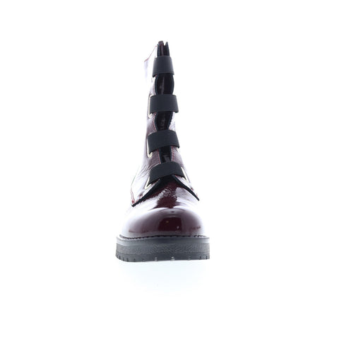 Bos. & Co. Pause Womens Burgundy Leather Zipper Casual Dress Boots