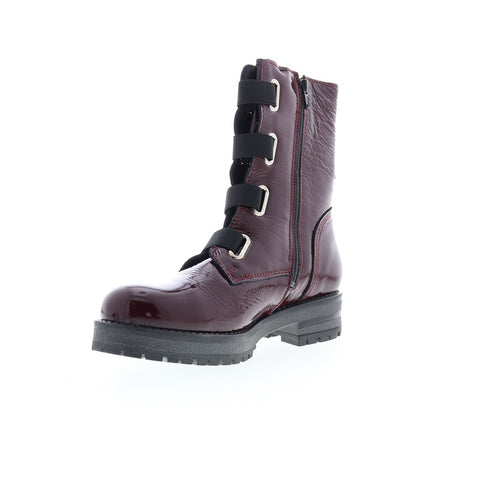 Bos. & Co. Pause Womens Burgundy Leather Zipper Casual Dress Boots