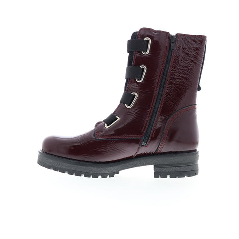 Bos. & Co. Pause Womens Burgundy Leather Zipper Casual Dress Boots