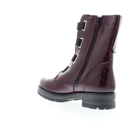 Bos. & Co. Pause Womens Burgundy Leather Zipper Casual Dress Boots
