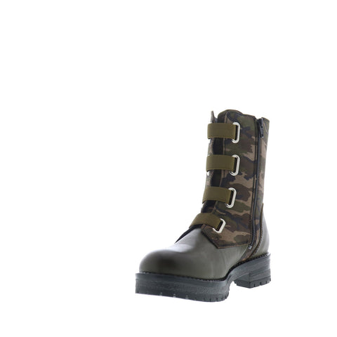 Bos. & Co. Pause Womens Green Leather Zipper Casual Dress Boots