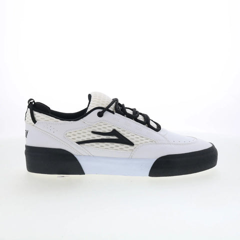 Lakai Payload Mens White Leather Lace Up Skate Inspired Sneakers Shoes