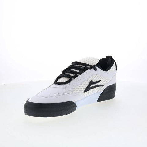 Lakai Payload Mens White Leather Lace Up Skate Inspired Sneakers Shoes