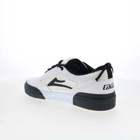 Lakai Payload Mens White Leather Lace Up Skate Inspired Sneakers Shoes