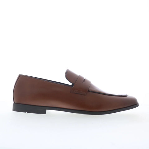 Steve Madden Payton Mens Brown Leather Loafers & Slip Ons Penny Shoes