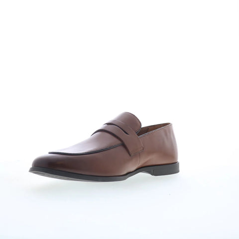 Steve Madden Payton Mens Brown Leather Loafers & Slip Ons Penny Shoes