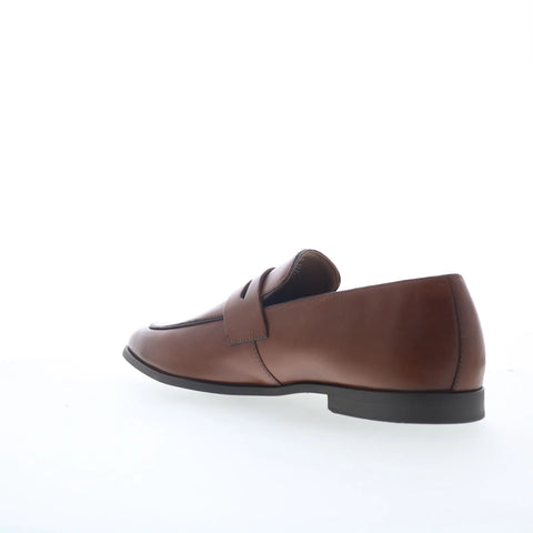 Steve Madden Payton Mens Brown Leather Loafers & Slip Ons Penny Shoes