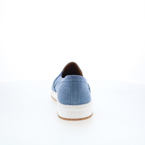 Aetrex Cameron PC145 Womens Blue Canvas Slip On Lifestyle Sneakers Shoes