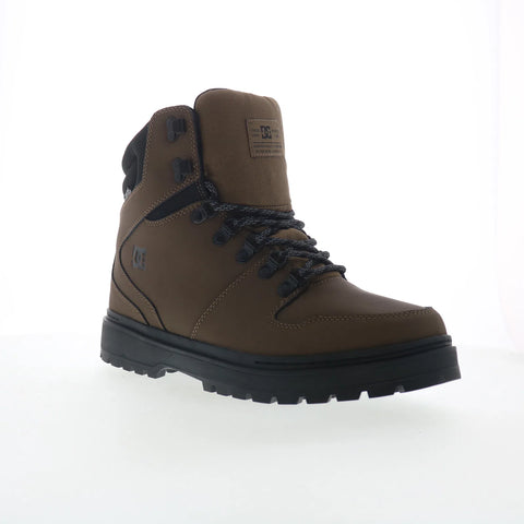 DC Peary TR ADYB700045-DCC Mens Brown Leather Skate Inspired Sneakers Shoes