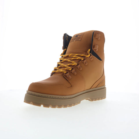 DC Peary TR ADYB700045-WEA Mens Brown Leather Skate Inspired Sneakers Shoes