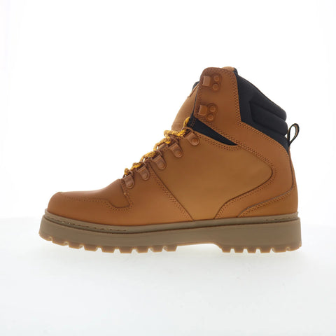 DC Peary TR ADYB700045-WEA Mens Brown Leather Skate Inspired Sneakers Shoes