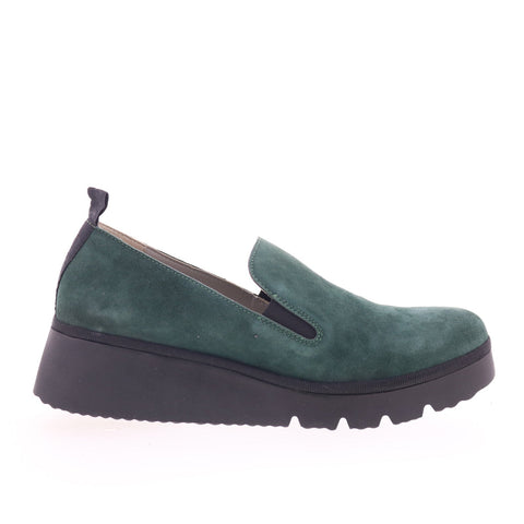 Fly London Pece PECE406FLY-002 Womens Green Loafers & Slip Ons Casual Shoes