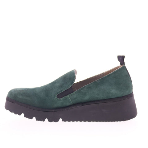 Fly London Pece PECE406FLY-002 Womens Green Casual Loafers & Slip Ons Shoes