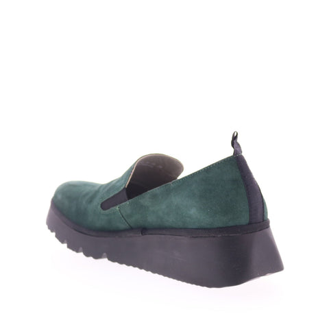 Fly London Pece PECE406FLY-002 Womens Green Casual Loafers & Slip Ons Shoes