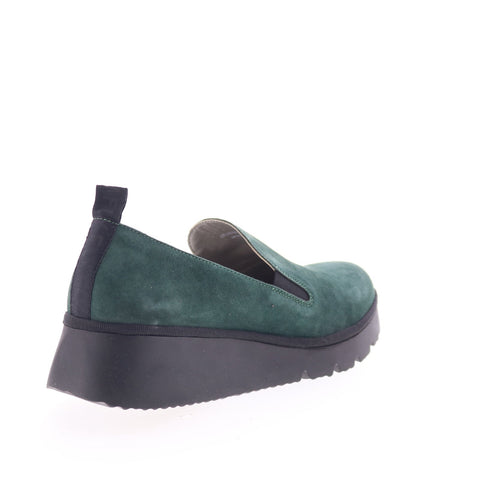 Fly London Pece PECE406FLY-002 Womens Green Casual Loafers & Slip Ons Shoes