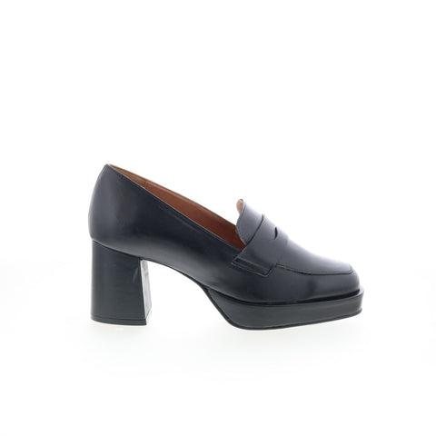 Miz Mooz Penni Womens Black Leather Slip On Pumps Heels Shoes
