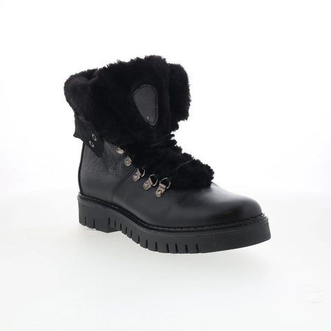 Pajar Penny 77595 Womens Black Leather Lace Up Ankle & Booties Boots