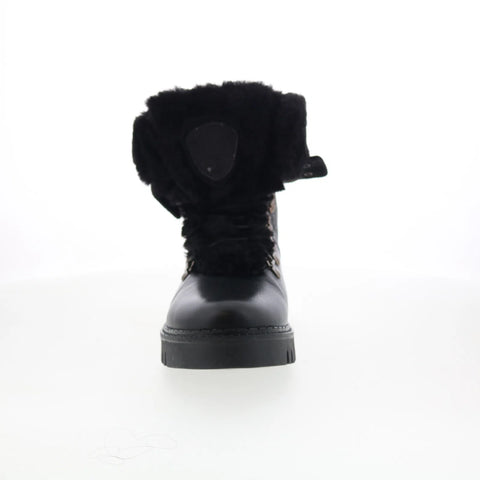 Pajar Penny 77595 Womens Black Leather Lace Up Ankle & Booties Boots