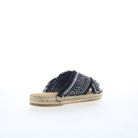 Minnetonka Pepper 518001 Womens Black Synthetic Slip On Slides Sandals Shoes
