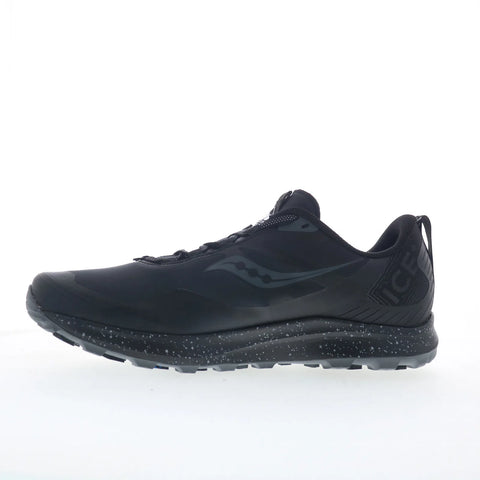 Saucony Peregrine Ice+ 3 S20791-10 Mens Black Lace Up Athletic Hiking Shoes