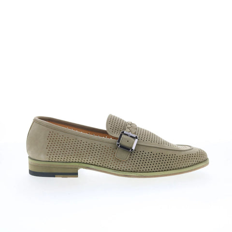 Mezlan Perforated Mocassin 21776 Mens Green Loafers & Slip Ons Penny Shoes