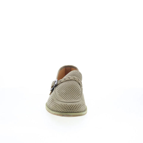 Mezlan Perforated Mocassin 21776 Mens Green Loafers & Slip Ons Penny Shoes