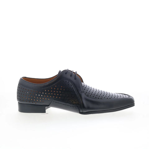 Mezlan Perforated Plain Toe 21528 Mens Black Oxfords & Lace Ups Casual Shoes