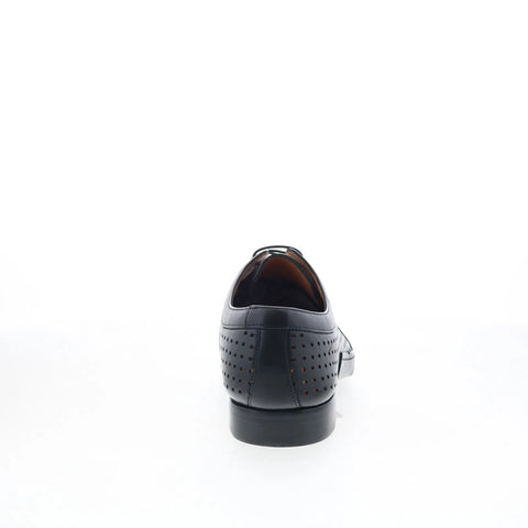 Mezlan Perforated Plain Toe 21528 Mens Black Oxfords & Lace Ups Casual Shoes