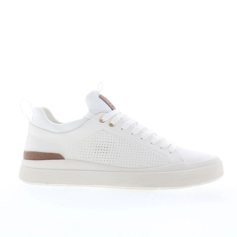 Steve Madden Perla Mens White Synthetic Lace Up Lifestyle Sneakers Shoes