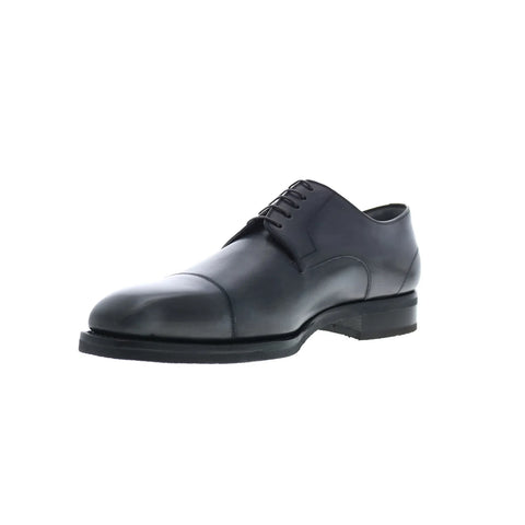 Di Bianco Pesaro Deco SBP896 Mens Black Oxfords & Lace Ups Cap Toe Shoes
