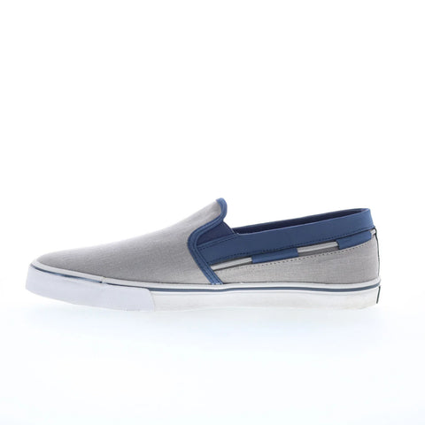 Original Penguin Petey Stripe Slip On Mens Gray Lifestyle Sneakers Shoes