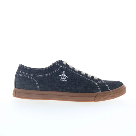 Original Penguin Petey Stripe Lace Up Mens Black Lifestyle Sneakers Shoes