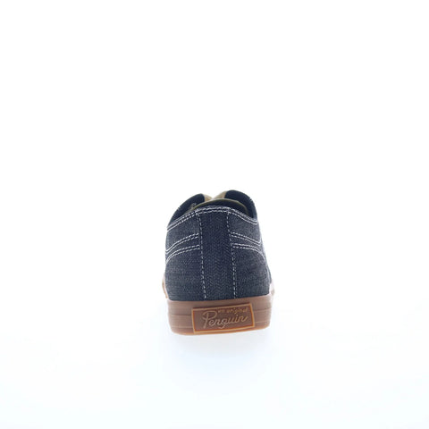 Original Penguin Petey Stripe Lace Up Mens Black Lifestyle Sneakers Shoes