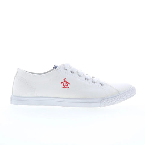Original Penguin Petey Stripe Lace Up Mens White Lifestyle Sneakers Shoes