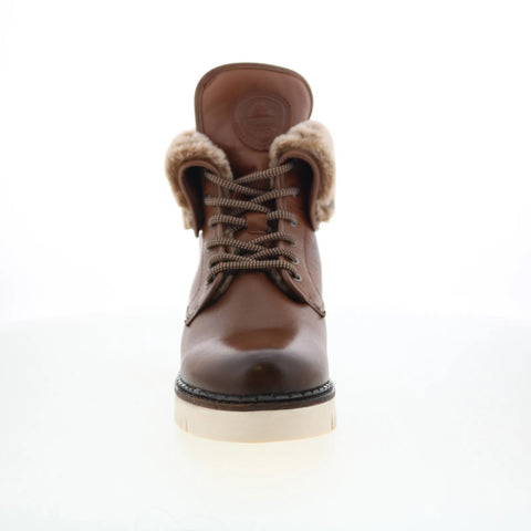 Pajar Petra PDPAB00306.01 Womens Brown Leather Lace Up Ankle & Booties Boots