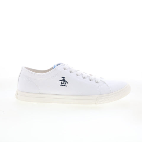 Original Penguin Petey Stripe Lace Up Mens White Lifestyle Sneakers Shoes