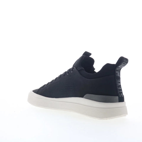 Steve Madden Phantm Mens Black Canvas Lace Up Lifestyle Sneakers Shoes
