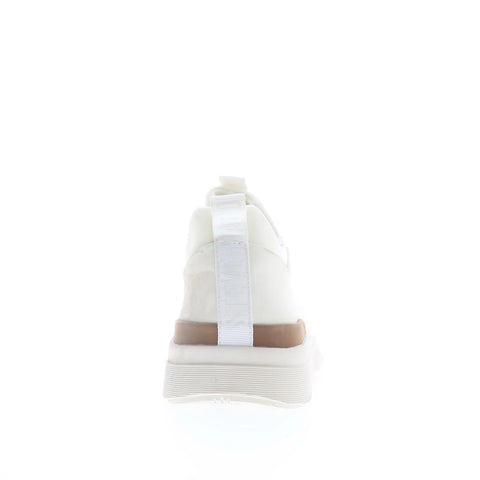 Steve Madden Phantm Mens White Leather Lace Up Lifestyle Sneakers Shoes