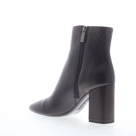 Aquatalia Pierra TW5PIEJ0 Womens Brown Leather Zipper Ankle & Booties Boots