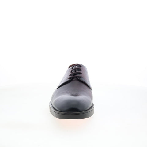 Studio Belvedere Pisa Mens Burgundy Leather Oxfords & Lace Ups Plain Toe Shoes