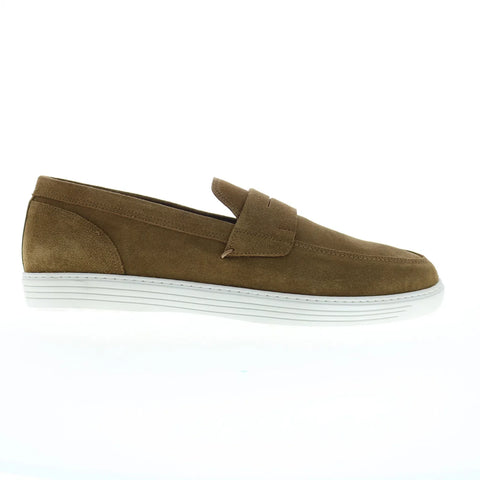Pastori by Di Bianco Pius Suede Mens Brown Suede Loafers Casual Shoes