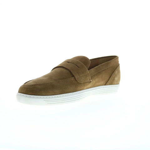 Pastori by Di Bianco Pius Suede Mens Brown Suede Loafers Casual Shoes